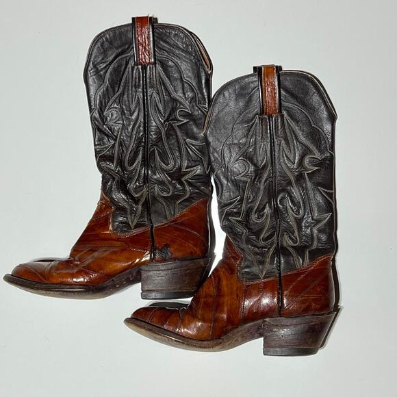 Sanders Shoes - Super rare 50s brown and black cowboy boots